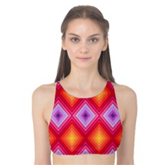 Texture Surface Orange Pink Tank Bikini Top by Mariart