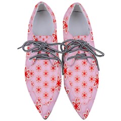 Texture Star Backgrounds Pink Pointed Oxford Shoes by HermanTelo