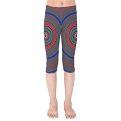 Art Design Fractal Circle Kids  Capri Leggings  by Pakrebo