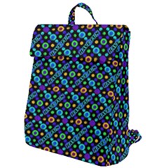 Have Fun Multicolored Text Pattern Flap Top Backpack by dflcprintsclothing