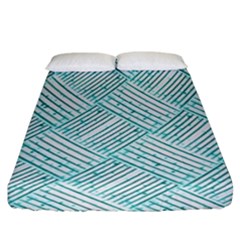 Wood Texture Diagonal Pastel Blue Fitted Sheet (california King Size) by Mariart