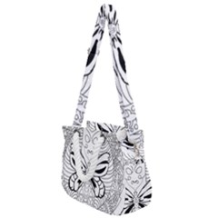 Mandala Butterfly Insect Rope Handles Shoulder Strap Bag by Wegoenart