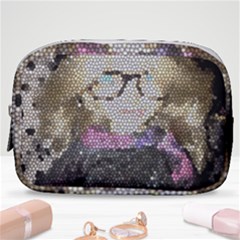 Cat Ears Doll Stained Glass Make Up Pouch (small) by snowwhitegirl