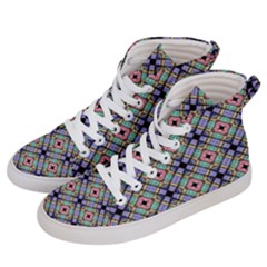 Pattern Wallpaper Background Abstract Geometry Women s Hi-top Skate Sneakers by Wegoenart