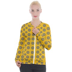 Sensational Stars On Incredible Yellow Casual Zip Up Jacket by pepitasart