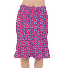 Tropical Pink Avocadoes Short Mermaid Skirt by snowwhitegirl