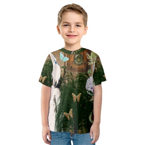 Vintage Llorona Collage Kids  Sport Mesh Tee by snowwhitegirl