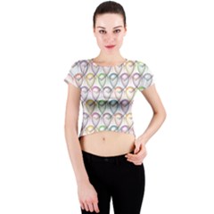 Valentine Hearts Crew Neck Crop Top by HermanTelo