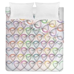 Valentine Hearts Duvet Cover Double Side (queen Size) by HermanTelo