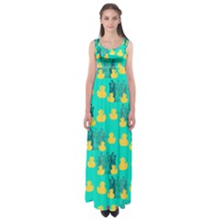 Little Yellow Duckies Empire Waist Maxi Dress by VeataAtticus