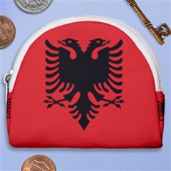 Albania Flag Horseshoe Style Canvas Pouch by FlagGallery