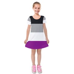 Asexual Pride Flag Lgbtq Kids  Short Sleeve Velvet Dress by lgbtnation