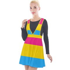 Pansexual Pride Flag Plunge Pinafore Velour Dress by lgbtnation