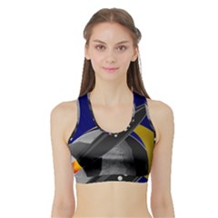 Science Fiction Sci Fi Sci Fi Logo Sports Bra With Border by Pakrebo
