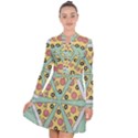 Pizza Slice Food Italian Long Sleeve Panel Dress View1