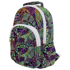 Background Design Art Artwork Rounded Multi Pocket Backpack by Pakrebo