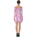 Happy Pink Flowers Off Shoulder Top with Skirt Set View2
