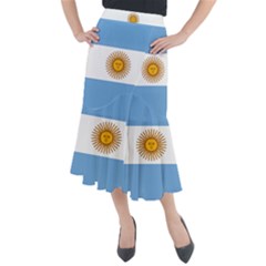 Argentina Flag Midi Mermaid Skirt by FlagGallery