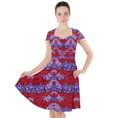 Flowers So Small On A Bed Of Roses Cap Sleeve Midi Dress by pepitasart