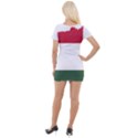 Hungary Country Europe Flag Short Sleeve Asymmetric Mini Dress View2