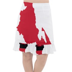 Malawi Flag Map Geography Outline Fishtail Chiffon Skirt by Sapixe