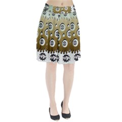 Gear Background Sprocket Pleated Skirt by HermanTelo