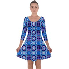 E 6 1 Quarter Sleeve Skater Dress by ArtworkByPatrick