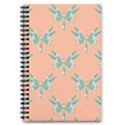 Turquoise Dragonfly Insect Paper 5.5  x 8.5  Notebook View1