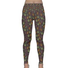 Tribal Leaves House Art Tribal Art Lightweight Velour Classic Yoga Leggings by Pakrebo