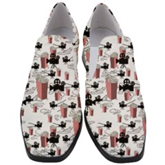 Movies And Popcorn Women Slip On Heel Loafers by bloomingvinedesign