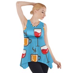 Cups And Mugs Blue Side Drop Tank Tunic by HermanTelo