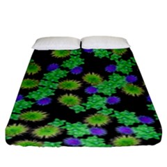 Flowers Pattern Background Fitted Sheet (king Size)