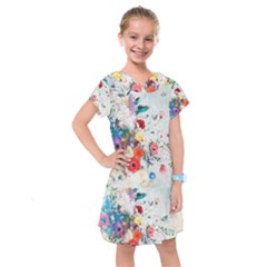 Floral Bouquet Kids  Drop Waist Dress by Sobalvarro