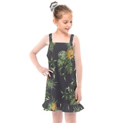 Pineapples Pattern Kids  Overall Dress by Sobalvarro