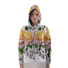 Flowers Arrangement Yellow Roses Women s Hooded Windbreaker by Simbadda