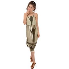 Mirror Mirror Of Souls Magic Mirror Waist Tie Cover Up Chiffon Dress by Sudhe