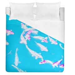 Koi Carp Scape Duvet Cover (queen Size) by essentialimage