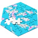 Koi Carp Scape Wooden Puzzle Hexagon View3