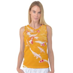 Koi Carp Scape Women s Basketball Tank Top by essentialimage