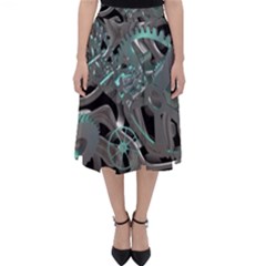 Gears Machine Machines Classic Midi Skirt by Bajindul