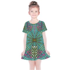 The Most Beautiful Rain Over The Stars And Earth Kids  Simple Cotton Dress by pepitasart