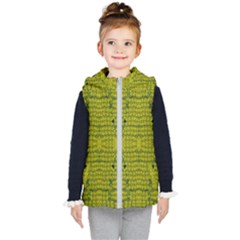 Flowers In Yellow For Love Of The Decorative Kids  Hooded Puffer Vest by pepitasart