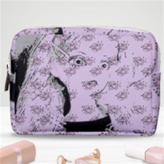 Wide Eyed Girl Lilac Make Up Pouch (medium) by snowwhitegirl