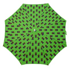 Nerdy 60s  Girl Pattern Green Straight Umbrellas by snowwhitegirl