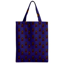 Nerdy 60s  Girl Pattern Dark Purple Zipper Classic Tote Bag by snowwhitegirl