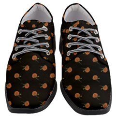 Peach Rose Black Women Heeled Oxford Shoes by snowwhitegirl
