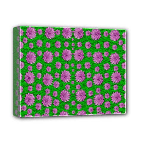 Bloom In Peace And Love Deluxe Canvas 14  X 11  (stretched) by pepitasart