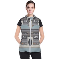 Radio Cassette Speaker Sound Audio Women s Puffer Vest by Simbadda