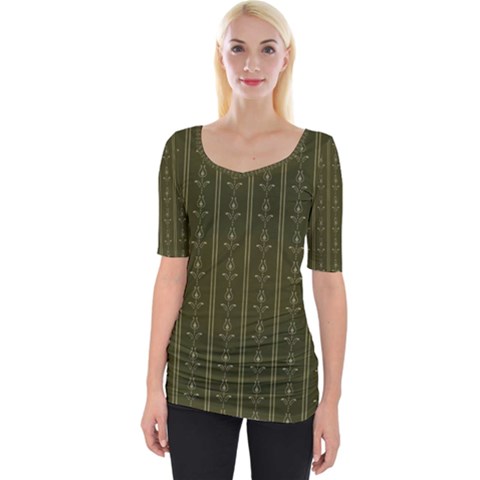 Vintage Wallpaper Vintage Wallpaper Wide Neckline Tee by Simbadda