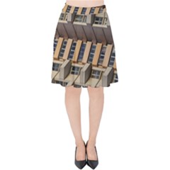 Architecture Geometry Velvet High Waist Skirt by Simbadda